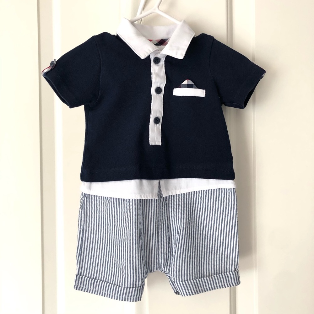 Koala Baby Boutique - BabyBoys stripe Coverall